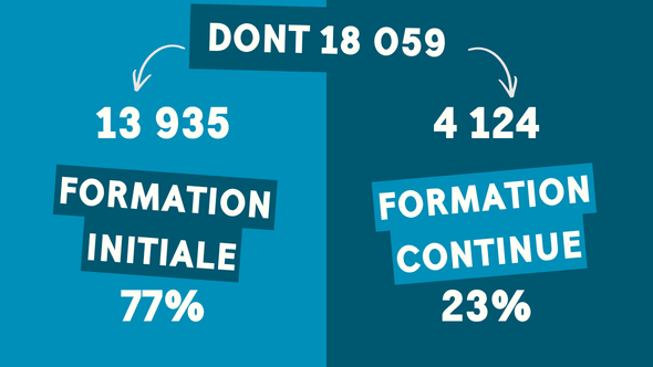 Formation initiale: 13925, Formation continue: 4124