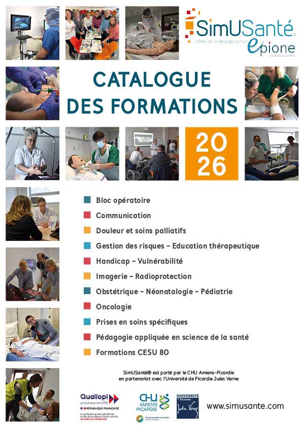 Couverture du catalogue des formations 2026 de SimUSanté.